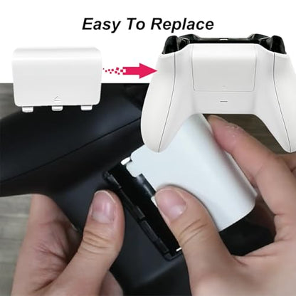 4 Pcs Battery Cover Replacement for Xbox One/One S/One X Controller[NOT for Xbox Series X/S],Battery Back Shell Covers Door Repair Part Compatible with Xbox One Controller(Black&White) - color: 2 Black + 2 White