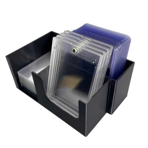 Card Care Lite - Toploader Dispenser Stackable Card Storage Box - Penny Sleeve Holder (Black) - color: Black