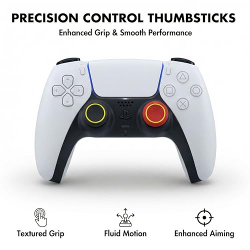 28 PCS Optimized Silicone Thumb Grips & Joystick Caps for PS4/PS5/Xbox Controllers Accessories | 14 Colors, Anti-Slip, Anti-Scratch & Enhanced Gaming Grip Protectors