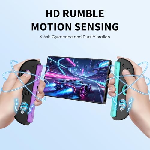 Switch 2 Controller Compatible with Nintendo Switch 2 Controller, Replacement Wireless Controller for Switch 2, Support Rumble/Motion Controls/Gamechat(Pruple & Green)