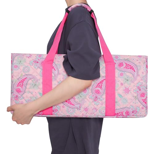 TIASUSAN American Mahjong Tile Set, 166 White Tiles, Pink Printed Bag with Entire Accessories, 4 All-in-One Rack/Pushers, Mahjong Tiles Set - color: Pink