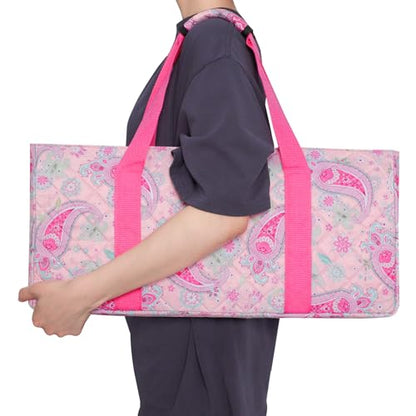 TIASUSAN American Mahjong Tile Set, 166 White Tiles, Pink Printed Bag with Entire Accessories, 4 All-in-One Rack/Pushers, Mahjong Tiles Set - color: Pink