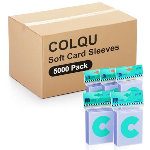 5000ct Clear Card Sleeves for Trading Cards, Soft Baseball Sports Card Sleeves, Soft Plastic Protector Fit for MTG Game Standard Cards - size: 5000