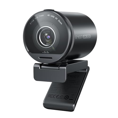 EMEET SmartCam S800 4K Webcam for Streaming, 1/2'' Sensor, Supports HDR, PDAF&TOF Dual-autofocus, 1080P@60fps, 2 Noise-Cancelling Mics, 40°-73° FOV, Perfect for Live Streaming & Online Meetings - style: S800 1/2" Sensor Dual Autofocus