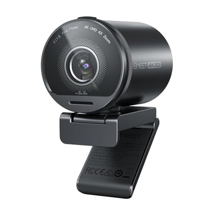 EMEET SmartCam S800 4K Webcam for Streaming, 1/2'' Sensor, Supports HDR, PDAF&TOF Dual-autofocus, 1080P@60fps, 2 Noise-Cancelling Mics, 40°-73° FOV, Perfect for Live Streaming & Online Meetings - style: S800 1/2" Sensor Dual Autofocus