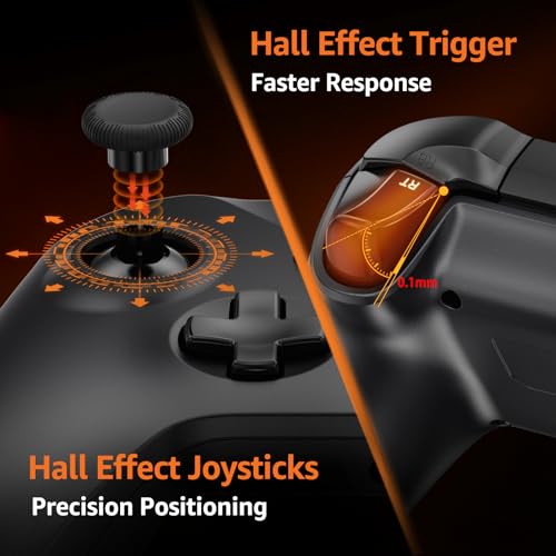GMVOX Wired Controller for X-BOX ONE,Support Turbo Function,Gamepad with 3.5mm Audio Jack&Dual Vibration,, Compatible with X-BOX One/One S/X, X-BOX Series S/X, PC, IOS, Android Platforms,Black (2 Pack) - color: 2 pack&Black