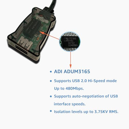 DSD TECH SH-G01C USB-C 480M High Speed Isolator(0.5FT)