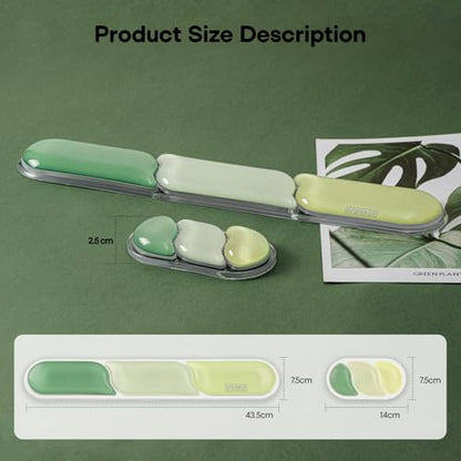 EPOMAKER CloudGel Wrist Rest for Keyboard and Mouse, 2 Pieces | Silicone Wrist Support, Anti-Slip Rubber Bottom, Ergonomic Design, Suitable for Office/Computer/Laptop/Gaming (Green) - color: Green