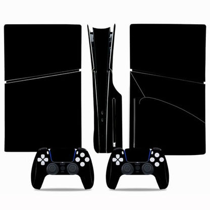 Console Skin Sticker Wrap Compatible with PS5 Slim Disc (Black) | Protective Vinyl Decal, Game Controller Cover - color: Black