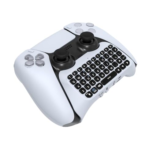 Wireless Controller Keyboard for PS5 Pro Mini Portable Gamepad Chatpad with Built-in Speaker for Dualshock 5 Compact Keypad for PS5 Controller Voice Chat Board for Playstation 5 Gamepad Messaging