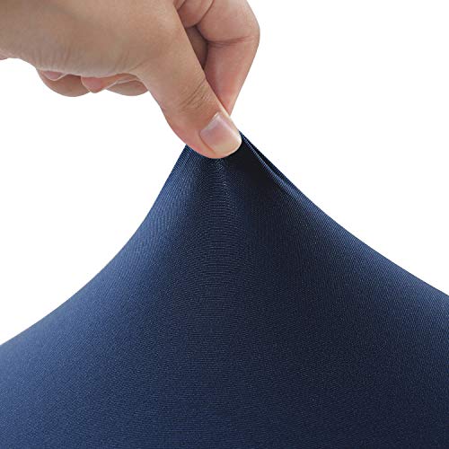 Peomeise 6FT Spandex Table Cover Rectangular Stretch Spandex Tablecloth (Navy,6FT) - color: Navy, size: 72" x 30" (Rectangular)