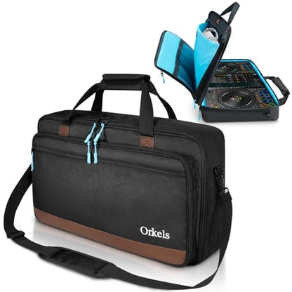 ORKELS DJ Controller Bag, Portable DJ Travel Case with Storage Pocket, Fits Pioneer DDJ 400 SB3 SB2 RB 200, FLX4 REV1, DJ2GO2 Party Mix - size: FLX2/FLX4/REV1/SB2/SB3
