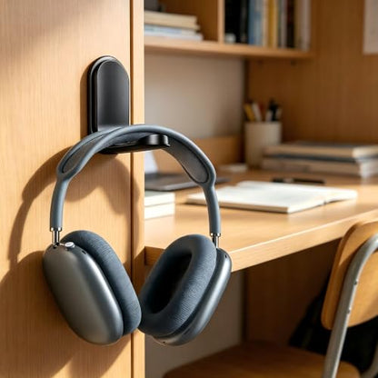 Headphone Stand,Foldable Sticky Headset Hanger - Adhesive Headphone Holder Hook Mount with Non-Slip Silicone,Universal Fit Gaming Headphones Stand for Airpods Max,HyperX All Earphones