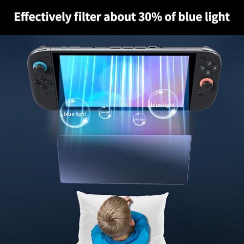 PERFECTSIGHT Anti Glare Matte Blue Light Tempered Glass Screen Protector compatible with Nintendo Switch 2 2025 Eye Protection Low Reflection Relieve Eye Fatigue 1 Pack - size: NS2 7.9 inch