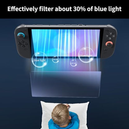 PERFECTSIGHT Anti Glare Matte Blue Light Tempered Glass Screen Protector compatible with Nintendo Switch 2 2025 Eye Protection Low Reflection Relieve Eye Fatigue 1 Pack - size: NS2 7.9 inch