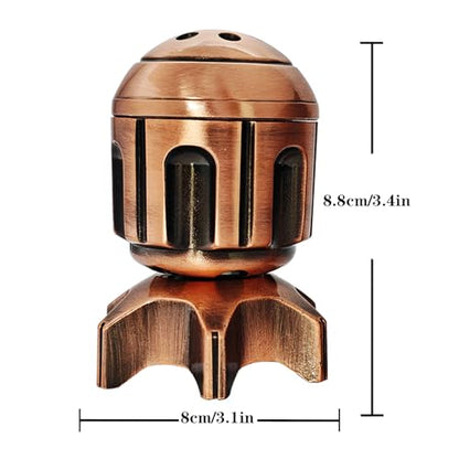 Roulette Dice Spinner for DND Dice Set, 7 Metallic Polyhedral D&D Dice with Gift Case for DND Game, RPG Role Playing Table Game Gifts (Black Gold) - color: Black Gold