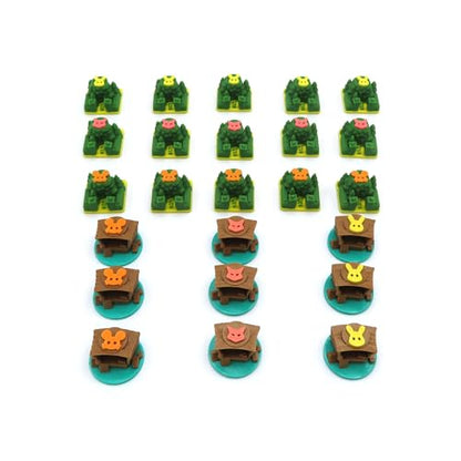 All in Upgrade Kit for Root - 138 Pieces | Board Game Accessory Compatible with The Base Game and Riverfolk, Underworld and The Marauder Expansions.