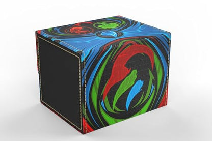 Vault- TCG/MTG 100+ Card Color Combo Deck Box (Blue/Green/Red) - color: Blue/Red/Green