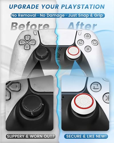 16-in-1 Performance Thumb Grips Joystick Caps for PS5/4/Xbox/Switch Pro, 3 Height Thumbstick Grips Covers (FPS, CQC, Skin) & 5 Anti-Slip, Ultimate Comfort & Control