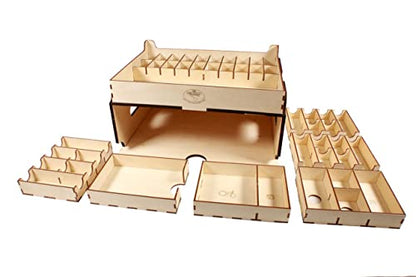 The Broken Token Flash Point: Fire Rescue Compatible Game Crate - Wooden Storage Box with Multiple Trays