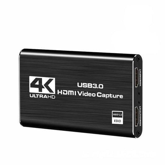 4K HDMI to USB3.0 Capture Card,1080P 60FPS, Audio Video Capture Card for Game Capture Card Nintendo Switch Streaming Work with PS4/PS5/PC/OBS/Camera/Xbox (Black) - color: Black