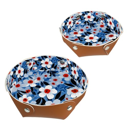 2Pcs PU Dice Holder Folding for RPG DND Table Games, Dice Trays Storage Box Portable Folding Rolling Dice Tray, White Floral Pattern - color: Multi 17