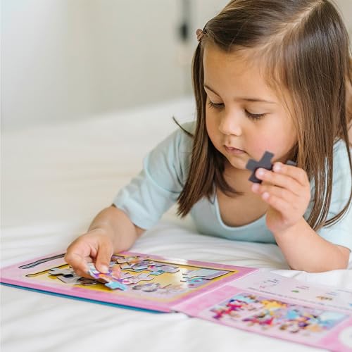 Melissa & Doug Take-Along Magnetic Jigsaw Puzzle Set – Princesses (2 x 15 Piece) Travel Activity Toy for Preschoolers and Kids Ages 3+ - size: 8.5 x 7.25 x 0.3 inches, style: Princesses