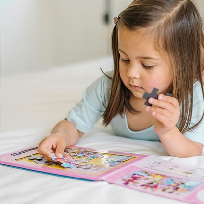 Melissa & Doug Take-Along Magnetic Jigsaw Puzzle Set – Princesses (2 x 15 Piece) Travel Activity Toy for Preschoolers and Kids Ages 3+ - size: 8.5 x 7.25 x 0.3 inches, style: Princesses