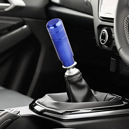 BARTOO Aluminum Alloy Heavy Weighted Shifter Knob, 5" Auto Gear Shift Knob, Car Gear Lever Stick Shifter Handle,with 3 Threaded Adapters M8 M10 M12,Fit Most Automatic Manual Vehicle (Blue) - color: Blue