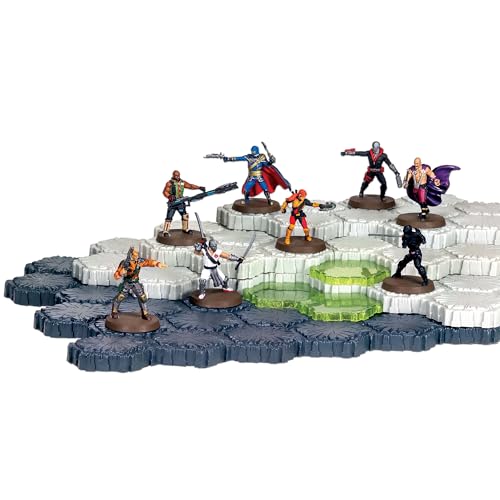 Renegade Game Studios G.I. Joe Heroscape Rumble at The Rift Battle Box | Tactical Military Board Game Featuring 8 Miniatures, Modular Hex Terrain Tiles, and Cobra Fortifications for 2 Players