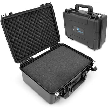 CASEMATIX 18" Waterproof Hard Case with Customizable Foam for Portable Electronics, Tools and Accessories - Hard Shell Plastic Case with Pre-Diced Travel Case Foam Interior - size: 18"