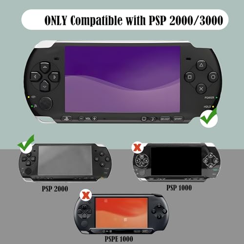 JDGPOKOO 5 in 1 Accessories Kit for PSP 2000/3000, Carrying Case for PSP 2000 3000, Protective Case Shell, 2 Set Screen Protectors and Charging&Date Cable, Compatible with PlayStation Portable 2000/3000 ONLY - size: 5 in 1 psp 2000/3000