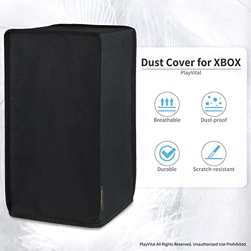 PlayVital Black Nylon Dust Cover for Xbox Series X Console, Soft Neat Lining Dust Guard, Anti Scratch Waterproof Cover Sleeve for Xbox Series X Console - color: Black