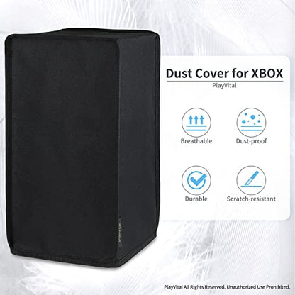 PlayVital Black Nylon Dust Cover for Xbox Series X Console, Soft Neat Lining Dust Guard, Anti Scratch Waterproof Cover Sleeve for Xbox Series X Console - color: Black
