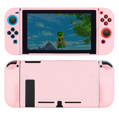 Protective Case for Nintendo Switch 2017, Soft Silicone Switch Case, Ergonomic Grip Cover Shock-Absorbent & Anti-Scratch Slim Shell Travel Protector Cases Accessories, Pink - color: Pink, size: For Switch 2017