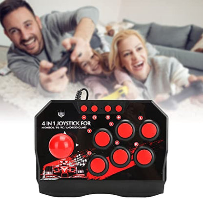 Leapiture Arcade Fight Stick Wired Arcade Joystick Universal Portable Arcade Fight Stick Arcade Games Accessories for Switch PC PS3