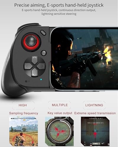 Joso Wireless Mobile Gaming Controller for iPhone/Android, Phone Controller Support Phone Case, Analog Trigger, Play Call of Duty, Genshin Impact, Minecraft, Roblox, Cloud Joystick for iOS Android