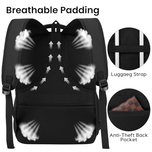 BIKROD Backpack for Men, TSA Travel Backpack, College Backpacks Water Resistant Back Pack, Business Anti Theft Durable Computer Bag Gifts Fits 17.3 Inch Laptop, Grey - color: Black, size: 17.3 Inch