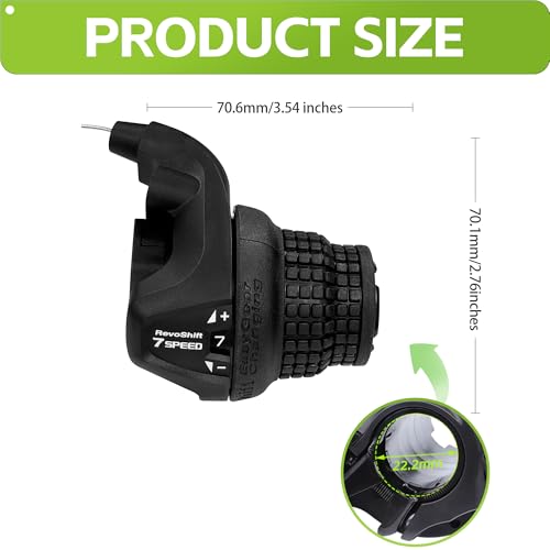 3 x 7 Speed Shifter SL-RS25 3×7 Speed Shift Lever, 21 Speed Mountain Bike Gears Bicycle Twist Grip Gear Shifter for MTB Mountain Bike (RS25-3X7 Speed Bike Shifter) - size: RS25-3X7 Speed Bike Shifter