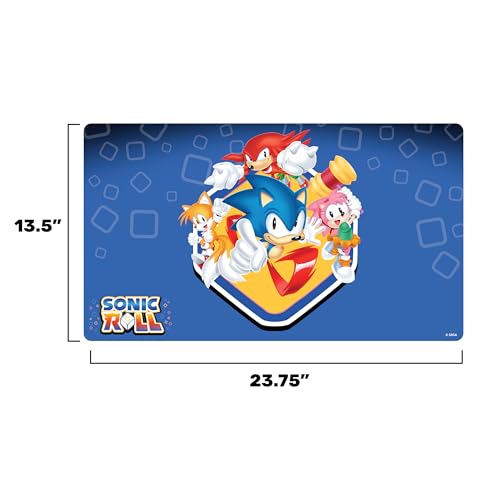 KESS: Sonic Roll: Playmat - Cast - 23.75 x 13.5 Neoprene, Non-Slip, Tabletop Accessory, Comfort & Protection, Card-Board-Dice-RPG Games, Mouse Pad - style: Playmat