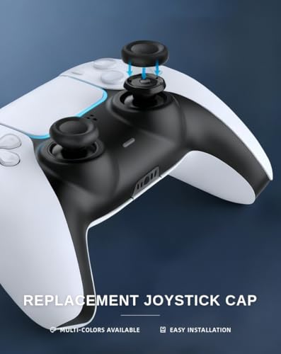 Ferkurn Replacement Thumb Grips Cap Compatible with PS5/4 Controller Edge Accessories, Anti-Slip Anti-Stickiness Anti-Scratch Joystick Caps Controller Thumbstick Grips Replacement Button, Repair Part - color: Pink