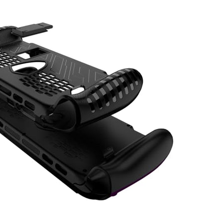 Protective Cover Case for MSI Claw 8 EX AI+ Gaming Handheld Console with Stand Base, Ergonomic Grip Cover Shockproof TPU Protective Sleeve for MSI Claw 8 EX AI+ Accessories