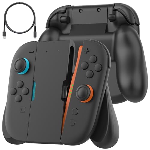 Joy Con Grip for Nintendo Switch 2 with Charging Station, Ergonomic Controller Hand Grip with Enhanced Comfort, Secure & Non-Slip Hold for Switch 2 JoyCons - size: Mag-Charging