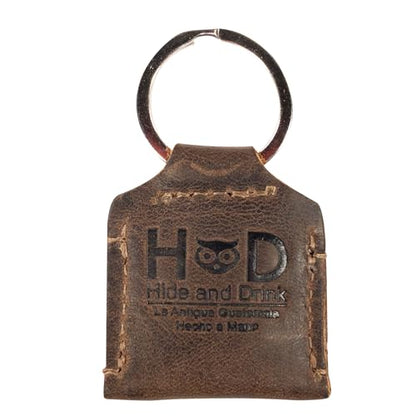 Hide & Drink Rustic Leather Switch Cartridge Game Keychain/SD Card/Guitar Pick Holder Handmade (Bourbon Brown) - color: Bourbon Brown