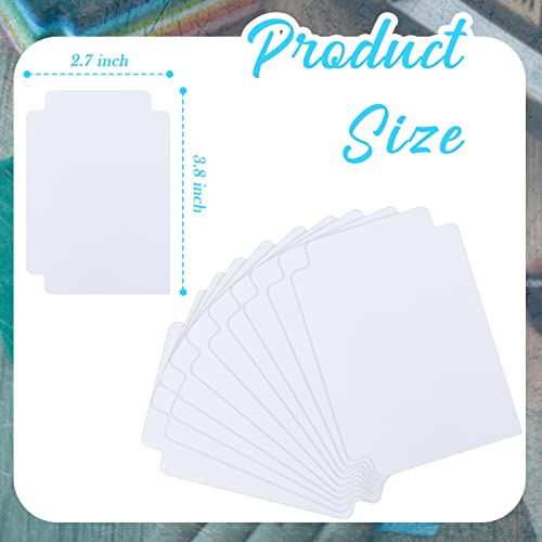100 Pcs Trading Card Dividers Plastic Card Dividers, Frosted Separator with Tabs Standard Vertical Compatible with Games Sports TCG, 2.7 x 3.8 Inches (White) - color: White