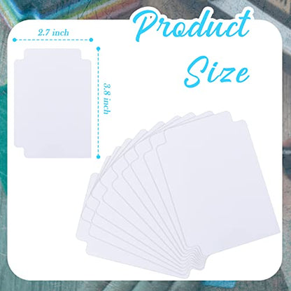 50 Pcs Trading Card Dividers Plastic Card Dividers, Frosted Separator with Tabs Standard Vertical Compatible with Games Sports TCG, 2.7 x 3.8 Inches (White) - color: White