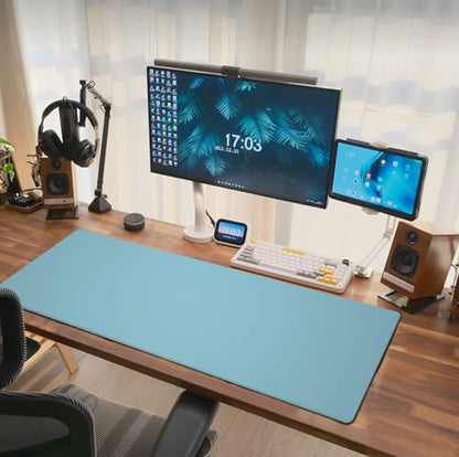Blue Mouse Pad Extended Large Gaming Mousepad XL Big Long Oversized Desk Mat Stitched Edges 31.5 X 11.8 Inch for Home Office - color: Black7