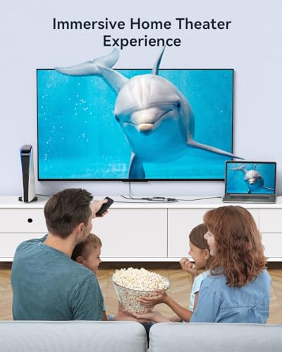 HDMI Switch 4K@60Hz Splitter【with 3FT HDMI Cable】, GANA Aluminum Bidirectional HDMI Switcher 2 in 1 Out, HDMI Hub for 3D, HDR, Compatible with Xbox, PS5/4/3,Fire Stick,Roku,Blu-Ray Player - color: Gray with 3Ft Cable