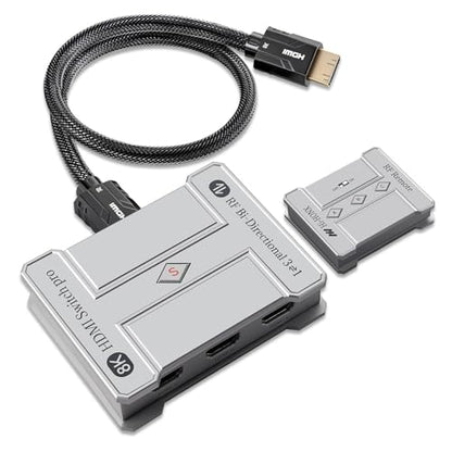 8K HDMI 2.1 Bi-Directional Switch, 3-in 1-Out & 1-in 3-Out, Support 8K@60Hz 4K@120Hz HDR+ Dolby Vision, HDMI 2.1 Splitter Compatible with PS5/4 Xbox Nintendo Switch Roku Apple TV Fire Stick