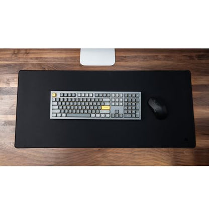 Keychron XL Gaming Mouse Pad Desk Mat, 35.4" × 15.7", Soft Micro-Weave Surface, Non-Slip Rubber Base, Anti-Fray Stitched Edges, Extended Large Mousepad for Gaming & Office – Black - size: XL - 35.4 x 15.7 inches
